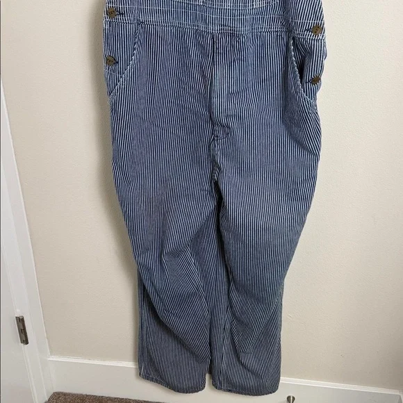 Vintage Key Hickory Blue & White Stripe Overalls L/XL - Picture 4 of 9